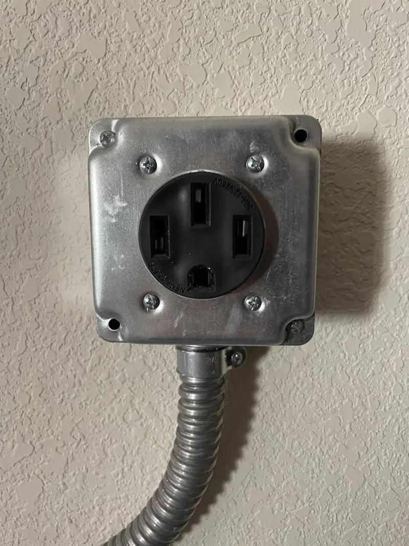 NEMA 14-50 outlet installed for Electrical Panel Upgrade in Sandia Heights